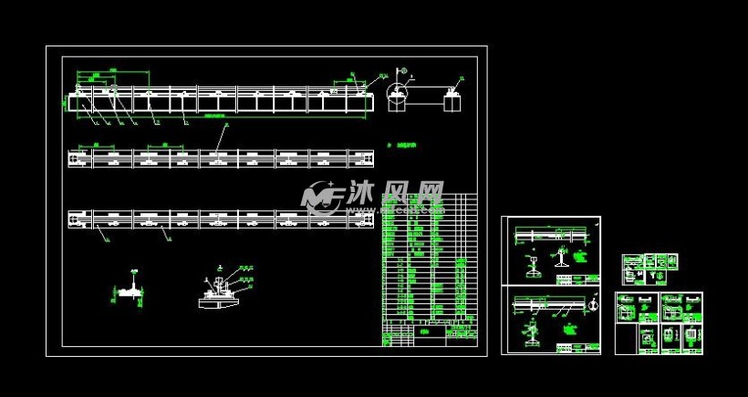lng激光加工床头运行轨道 - 输送和提升设备图纸 - 沐风网