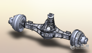 1028轻卡汽车后桥驱动桥总成-传动系统图纸-沐风网