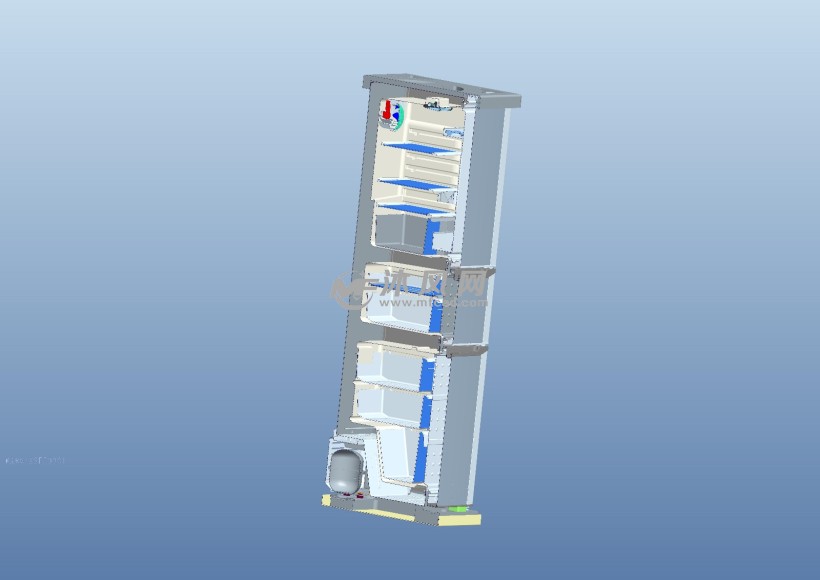 三門冰箱中間剖面圖