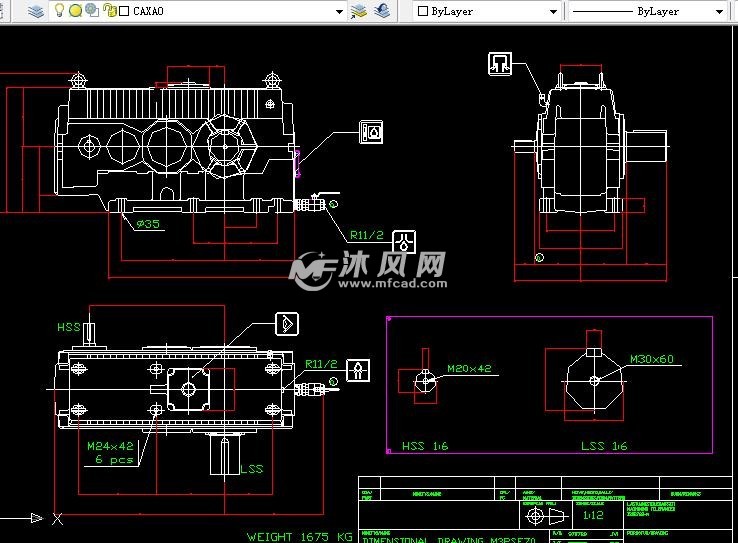 欧标mc系列变速箱外形参数图
