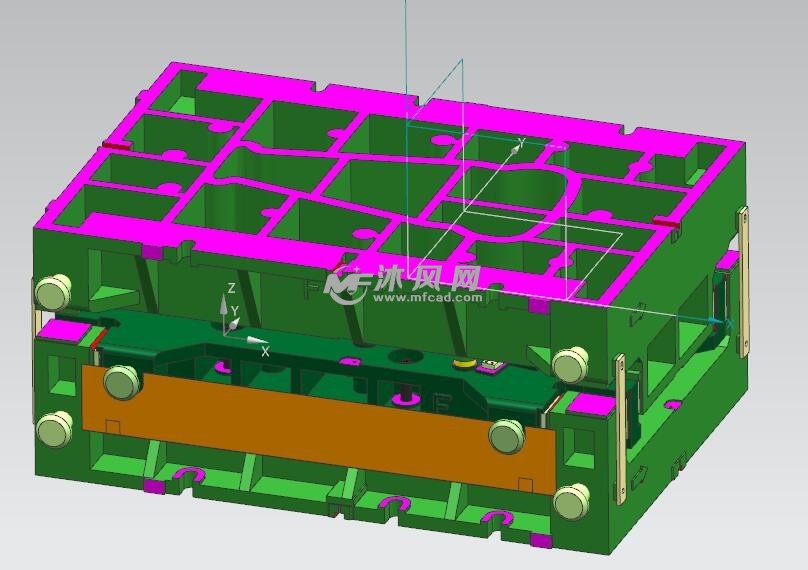 内扣加强板拉延模 - 模具图纸 - 沐风网