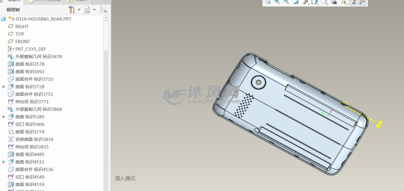 翻盖手机结构设计3d模型源文件