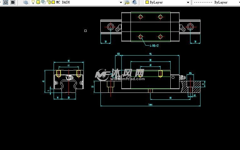bch30系列标准滑台尺寸图