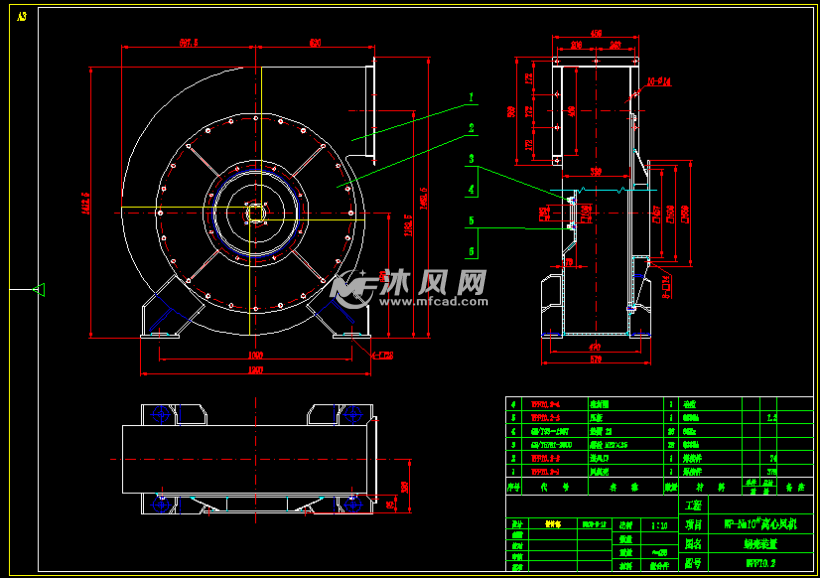 某企业wpf10离心风机详图
