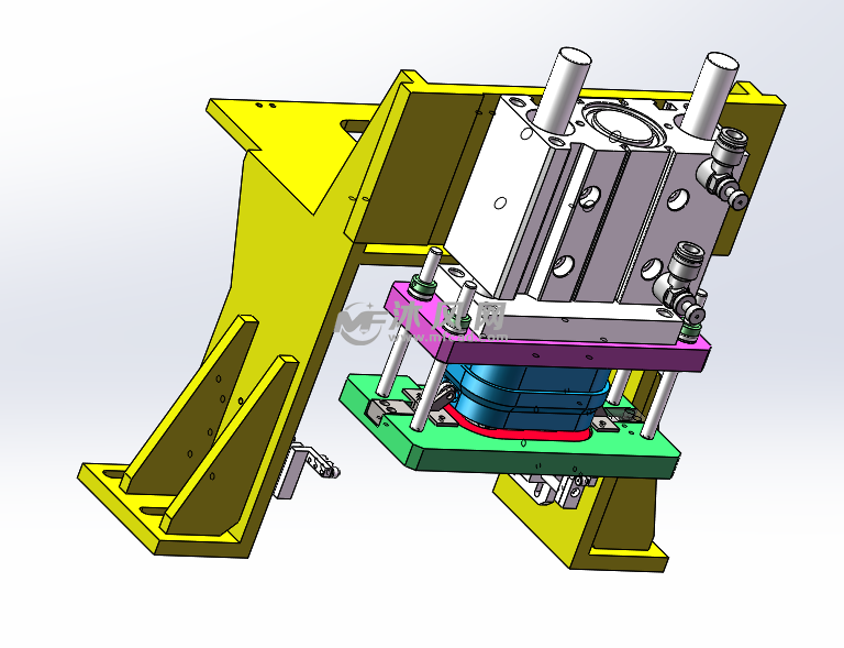 米袋提扣压装机 下压机构