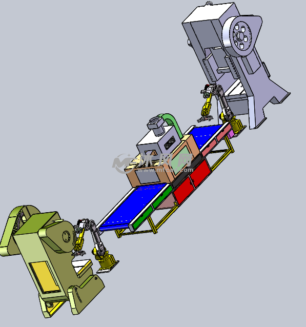 锻造冷却冲孔自动生产线 - 机械加工图纸 - 沐风网