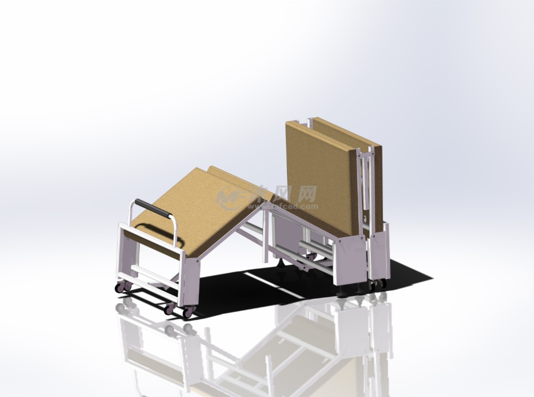 便捷式折叠床 - 家具家装图纸 - 沐风网