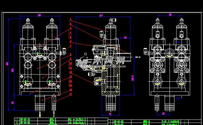 气动回转阀结构零件图