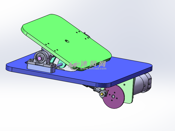 曲柄摇杆摆动结构 - 传动件图纸 - 沐风网