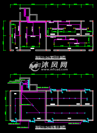 某電信樓室外配電房組合分配系統氣體滅火 - 電氣工程圖紙 - 沐風網