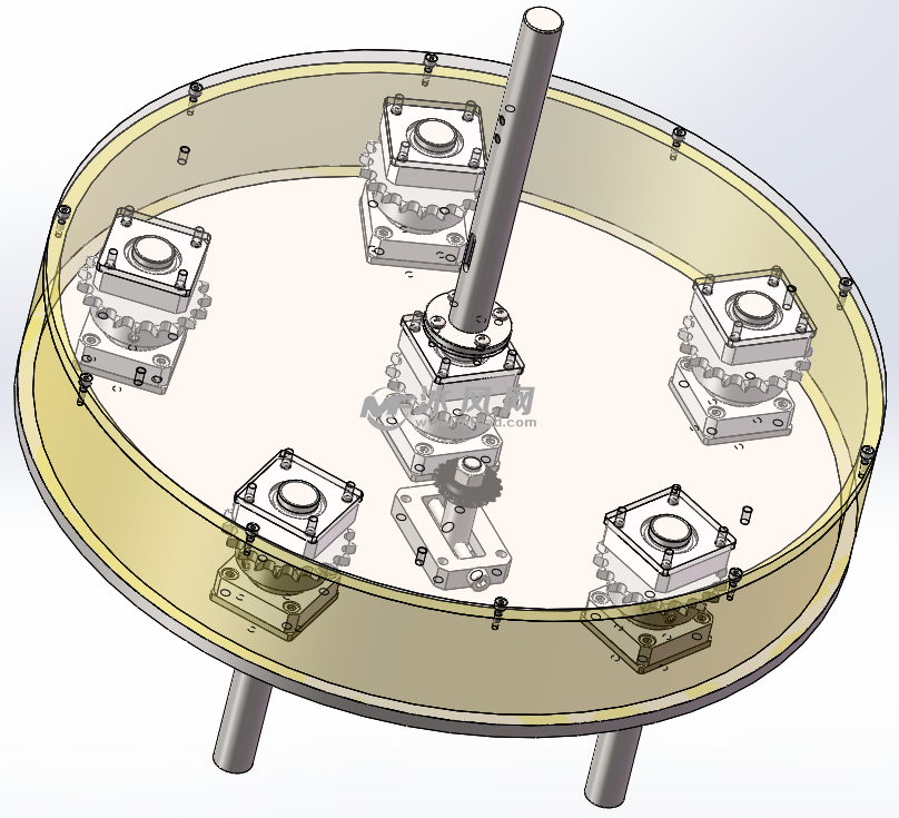 链轮式五轴多轴器内部结构图