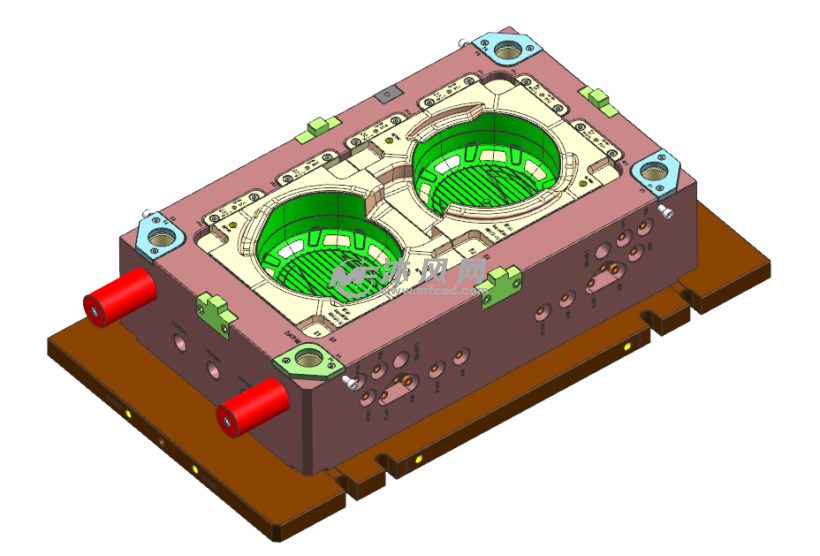 加湿器底盖倒装注塑模具