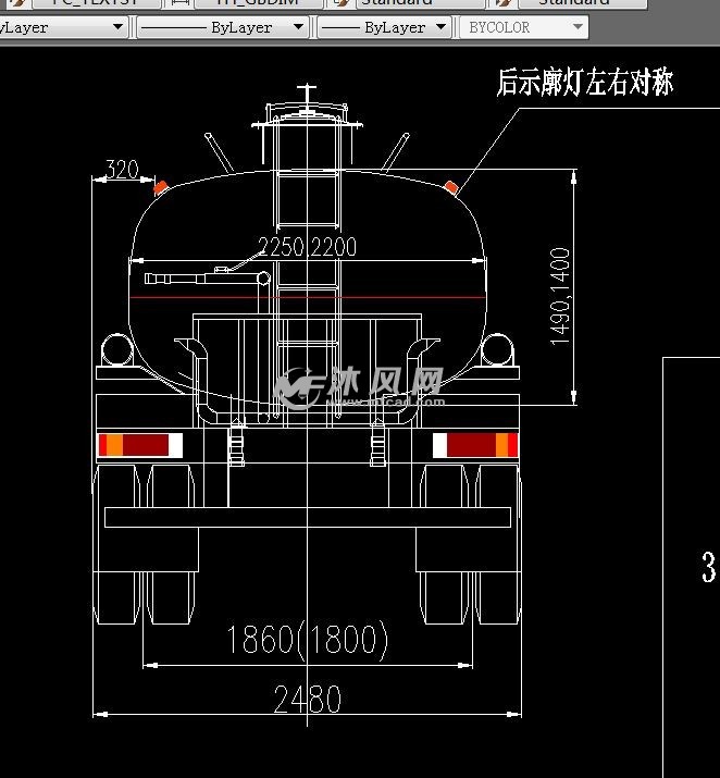 洒水车公告图纸
