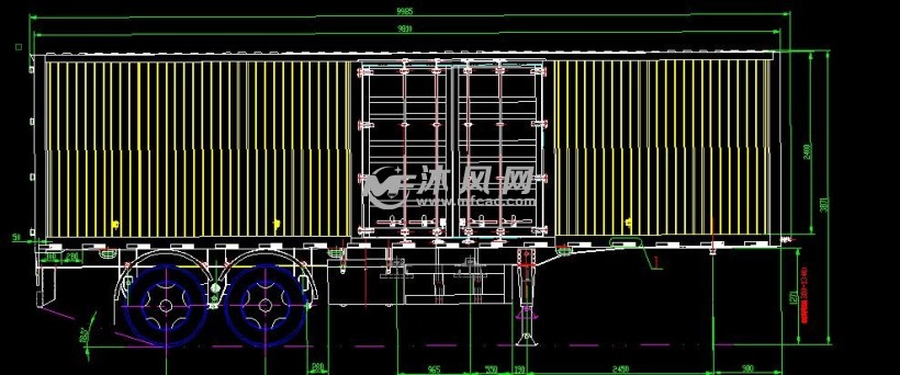 10米厢货运输车结构图