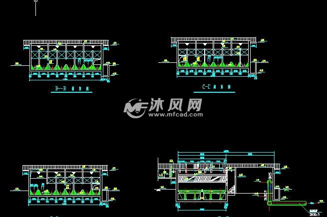 自來水廢水處理設備沉澱池設計圖