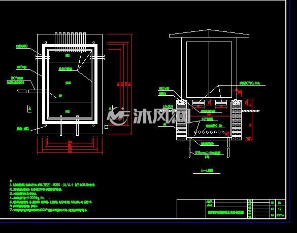 工厂箱式变电站 基础图