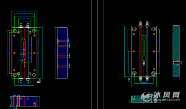 哑铃拉伸注塑模具 动模板和定模板