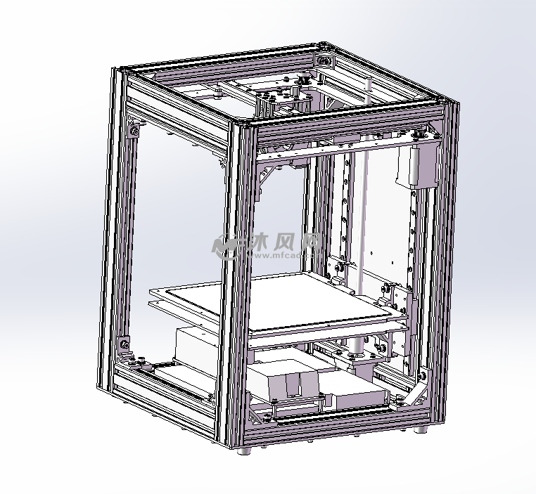3d打印机结构sw模型 - 机械设备图纸 - 沐风网