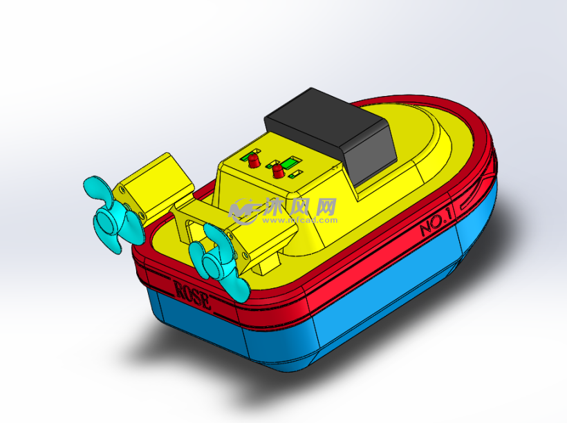 风动船外观设计 - 玩具公仔图纸 - 沐风网