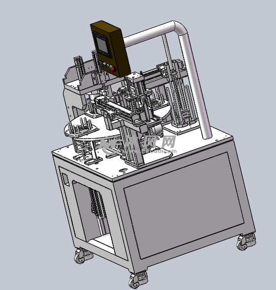 电机自动绕线机机构右侧面