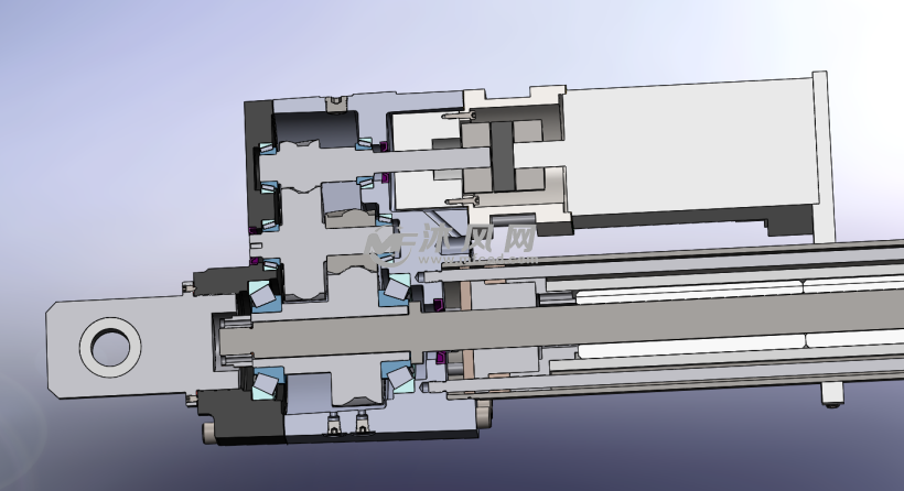 电动推杆详细3d