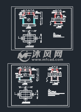 交匯井大樣圖 - cad建築圖紙 - 沐風網