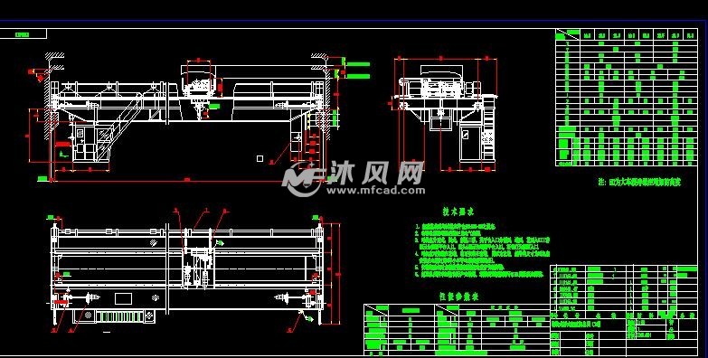 10吨横梁桥架行吊架构图 - 工程机械/建筑机械图纸 - 沐风网