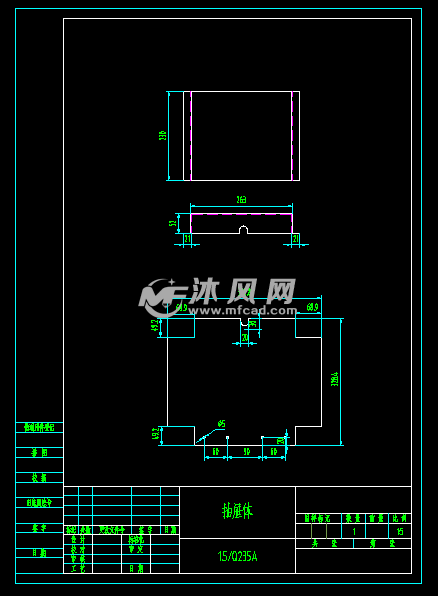 检测操作台 抽屉体及展开图