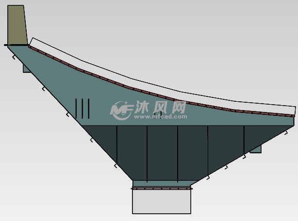 非标筛下溜槽 输送和提升设备图纸 沐风网