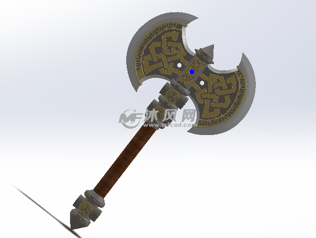 精品斧头设计模型 - 手动工具图纸 - 沐风网