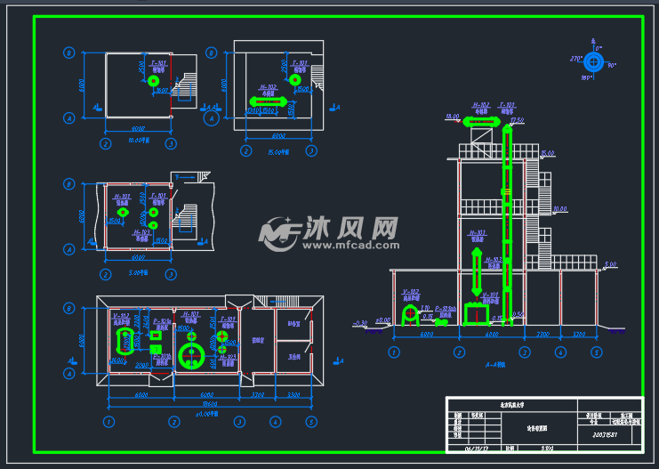 精馏塔设备布置图