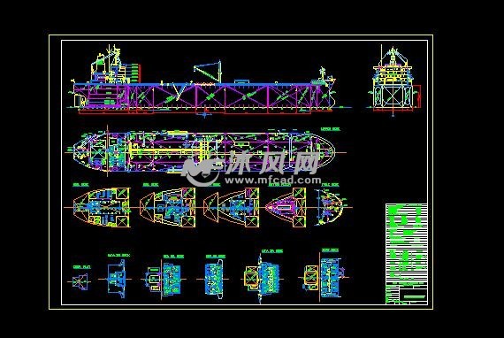 某中型货运船结构总图