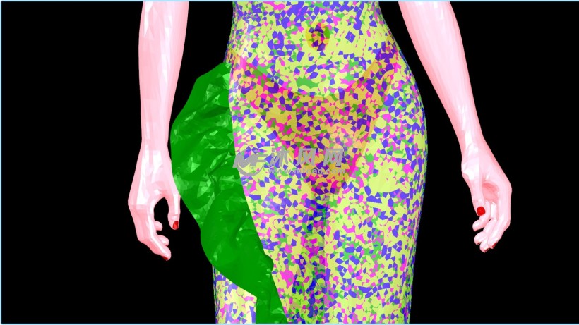 美女18号人体建模-白毛女造型