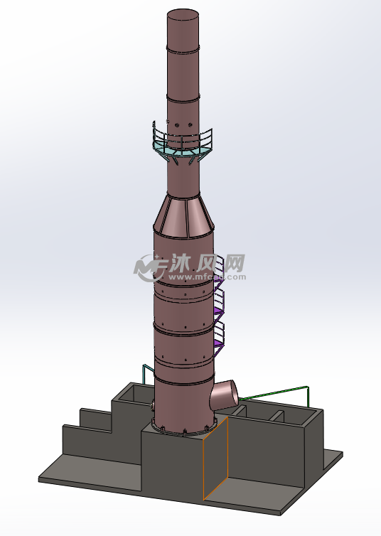 脱硫塔3.4×16m 换热/制冷空调设备图纸 沐风网