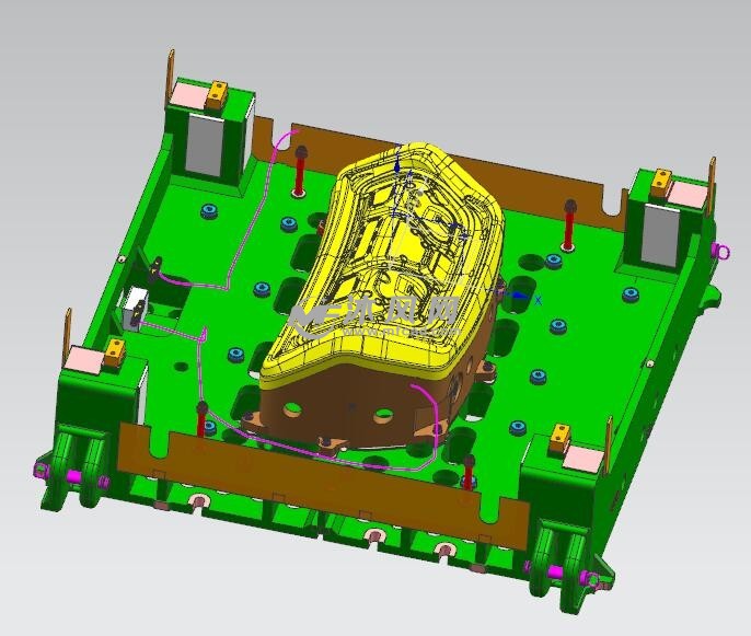 行李箱内板拉延模 - 模具图纸 - 沐风网
