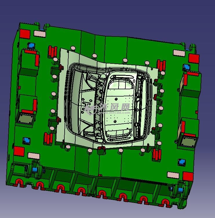 尾门外板拉延模 - 模具图纸 - 沐风网