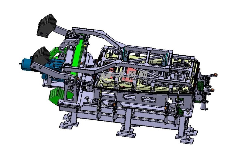 汽车固定平台滚边夹具