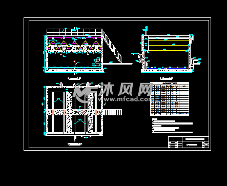 某食品厂生产废水处理工程uasb平剖面图