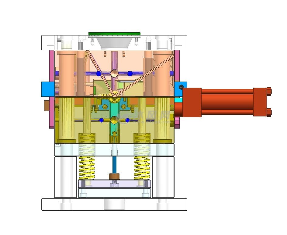 行位带行位 扣基控制开合模顺序注塑模具