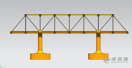 钢桁桥梁侧面结构