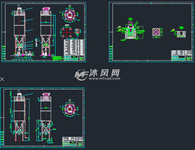 50立方石灰粉仓总图 - 食品机械图纸 - 沐风网