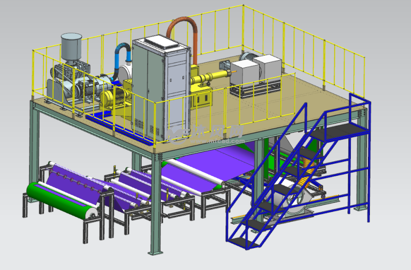 一米六熔喷布生产线 - 输送和提升设备图纸 - 沐风网