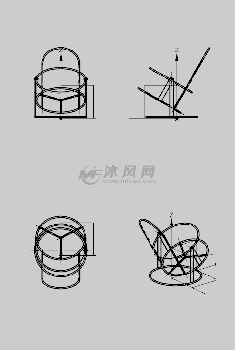 桶装水倒水器三视图