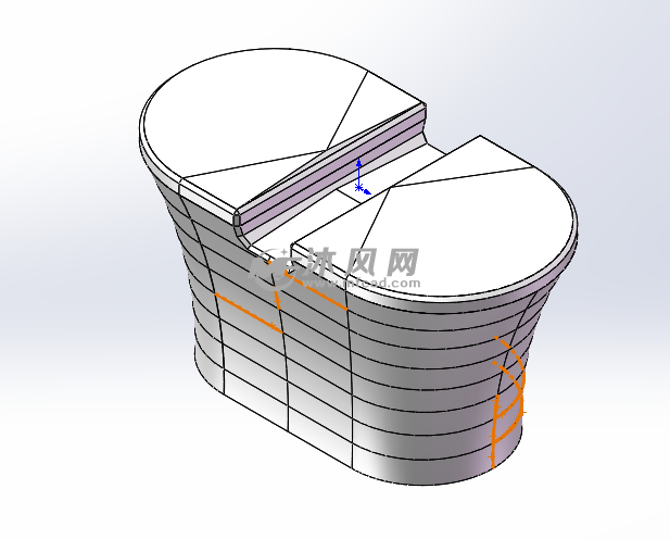 雙曲面圓弧橋樑墩柱帽鋼模板模具設計圖 - 建築模型圖紙 - 沐風網