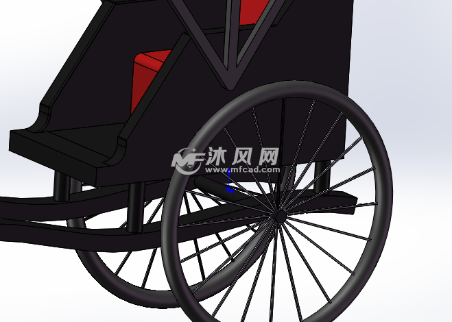 黄包车sw建模 - 非机动车及附件图纸 - 沐风网