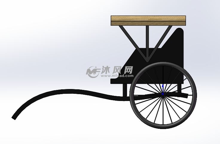 黄包车sw建模 - 非机动车及附件图纸 - 沐风网
