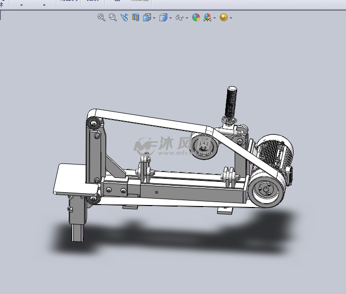 倾斜式砂带机设计模型