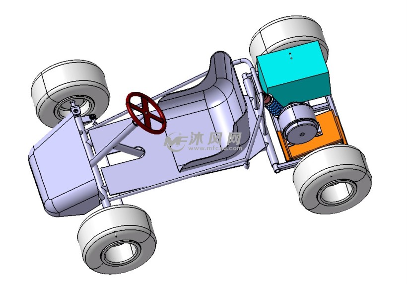 卡丁车轴视图