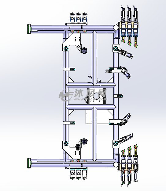 c型喷涂吊具-汽车吊具设计 - 输送和提升设备图纸 - 沐风网