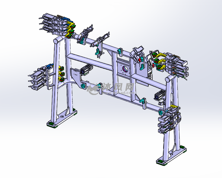 c型喷涂吊具-汽车吊具设计 - 输送和提升设备图纸 - 沐风网